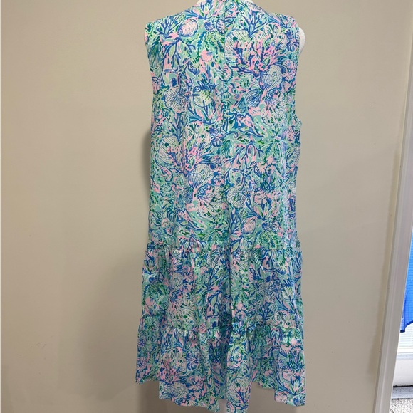 NWT Lilly Pulitzer Trina dress in Surf Blue Soleil size L - Picture 4 of 8